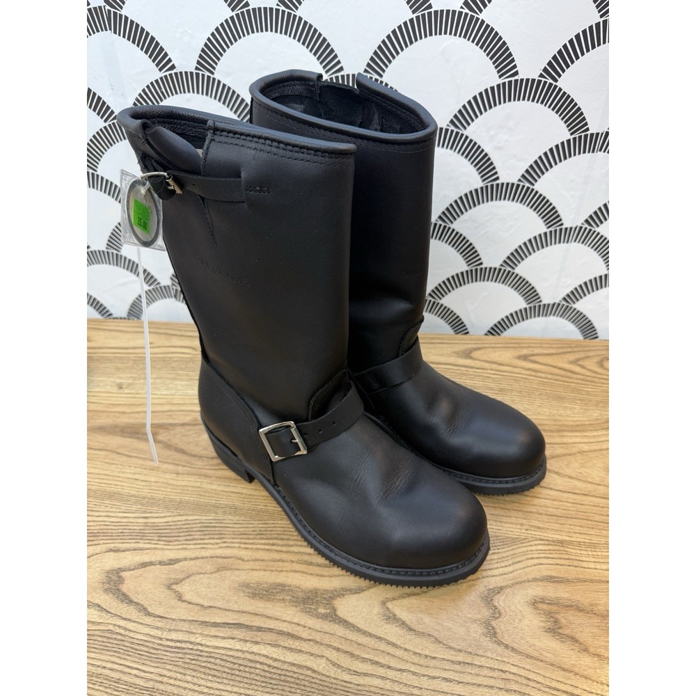 Carolina Black Model 115 Steel Toe Engineer Motorcycle Boots Sz 9R Made In USA